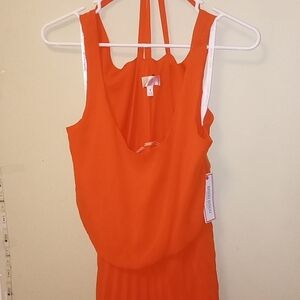 Nwt-Bisou bisou coral  maxi dress, size8